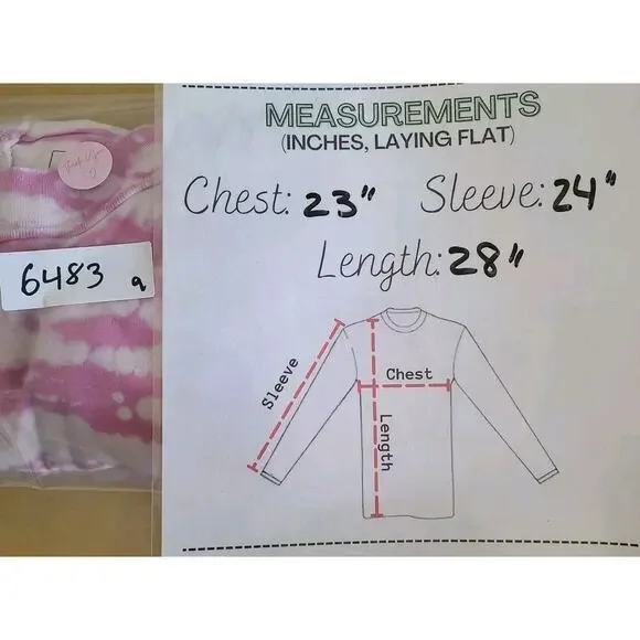 Anthropologie Free People Tie Dye T-Shirt Small Long Sleeve Tee Shirt Oversized - Picture 8 of 10